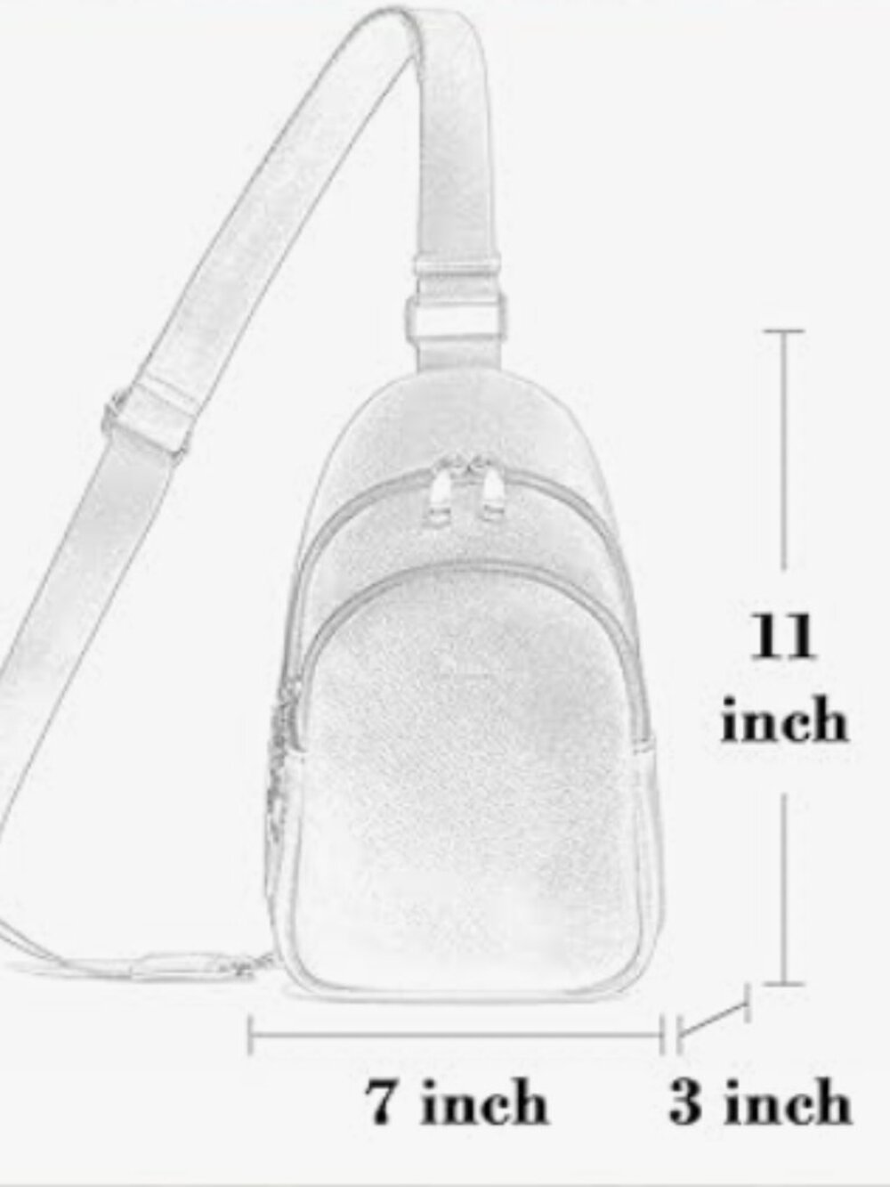INICAT Crossbody Sling Bag Travel Purse Fanny Pack NWOT - Picture 11 of 11